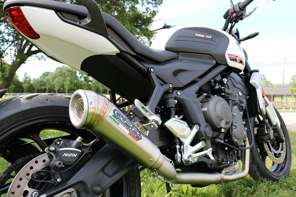 GPR Exhaust System Triumph Trident 660 2021-2023, Powercone Evo, Full System Exhaust, Including Removable DB Killer