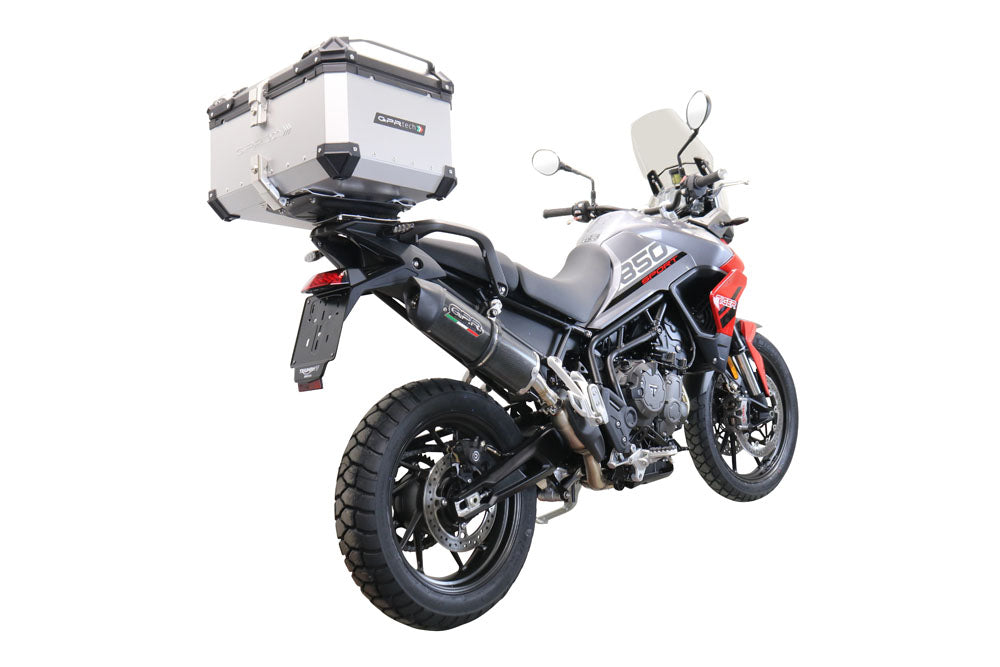 Triumph Tiger 850 Sport 2021-2023 GPR TECH 45 L Aluminum Top Case in Silver with Specific Plate Included