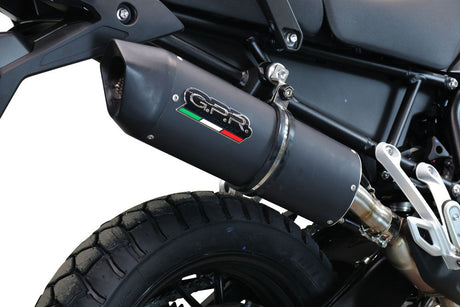 GPR Exhaust System Triumph Tiger 850 2023-2024, Furore Evo4 Nero, Slip-on Exhaust Including Removable DB Killer and Link Pipe