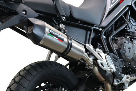 GPR Exhaust System Triumph Tiger 850 2023-2024, GP Evo4 Titanium, Slip-on Exhaust Including Removable DB Killer and Link Pipe