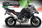 GPR Exhaust for Benelli Trk 502 X 2021-2023, GP Evo4 Titanium, Slip-on Exhaust Including Removable DB Killer and Link Pipe