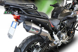 GPR Exhaust for Benelli Trk 502 X 2021-2023, GP Evo4 Titanium, Slip-on Exhaust Including Removable DB Killer and Link Pipe