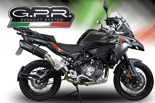 GPR Exhaust for Benelli Trk 502 X 2017-2020, Furore Evo4 Poppy, Slip-on Exhaust Including Removable DB Killer and Link Pipe