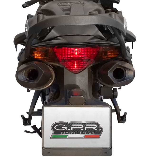 GPR Exhaust System Honda VFR800 V-Tec 2002-2013, Furore Nero, Dual slip-on Including Removable DB Killers and Link Pipes