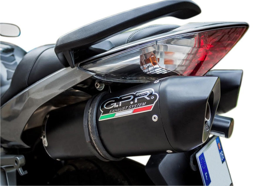 GPR Exhaust System Honda VFR800 V-Tec 2002-2013, Furore Nero, Dual slip-on Including Removable DB Killers and Link Pipes