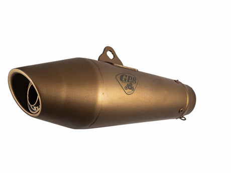 GPR Exhaust System Triumph Bonneville T120 2016-2019, Vintavoge Bronze Cafè Racer, Universal silencer, Including Removable DB Killer, without Link Pipe