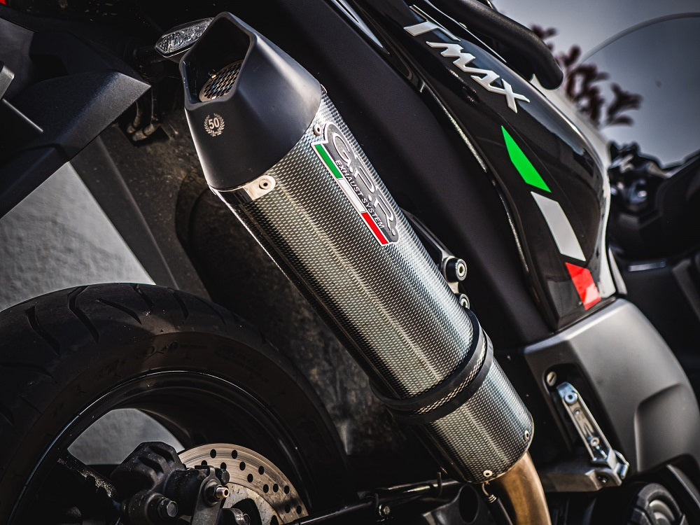 GPR Exhaust System Yamaha T-Max 530 2012-2016, Gpe Ann. Poppy, Full System Exhaust, Including Removable DB Killer