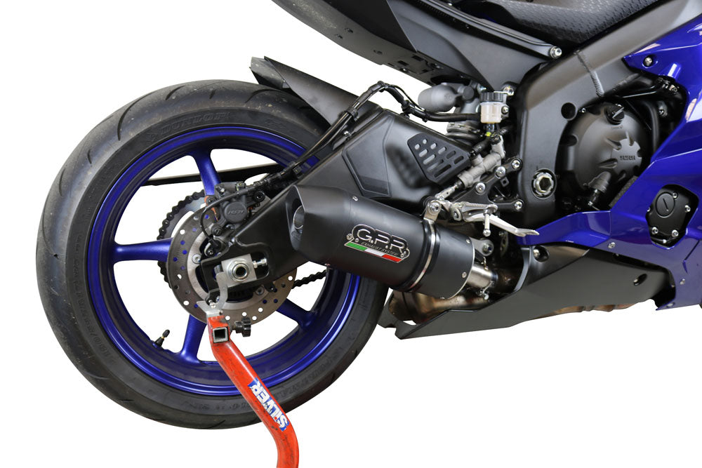 GPR Exhaust System Yamaha Yzf R6 2017-2021, Furore Nero, Slip-on Exhaust Including Link Pipe