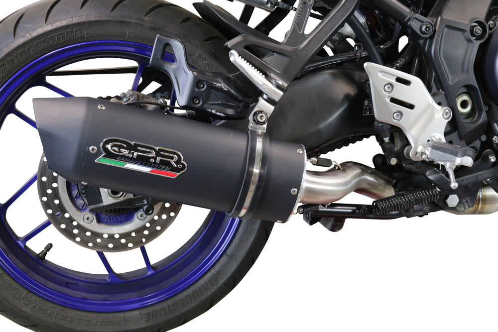 GPR Exhaust System Yamaha Tracer 900 FJ09 TR 2021-2023, Furore Evo4 Nero, Full System Exhaust, Including Removable DB Killer