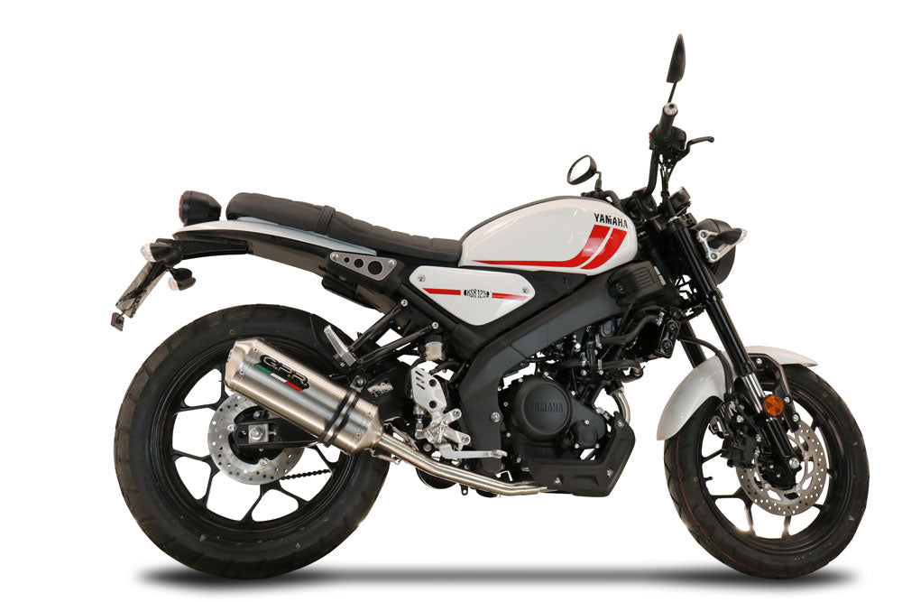 GPR Exhaust System Yamaha XSR125 2021-2023, Satinox , Full System Exhaust, Including Removable DB Killer