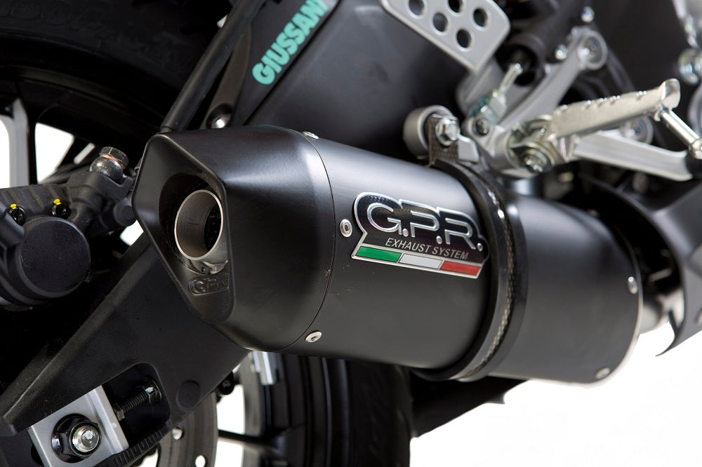 GPR Exhaust System Yamaha YZF 125 R i.e. 2017-2018, Furore Nero, Full System Exhaust, Including Removable DB Killer