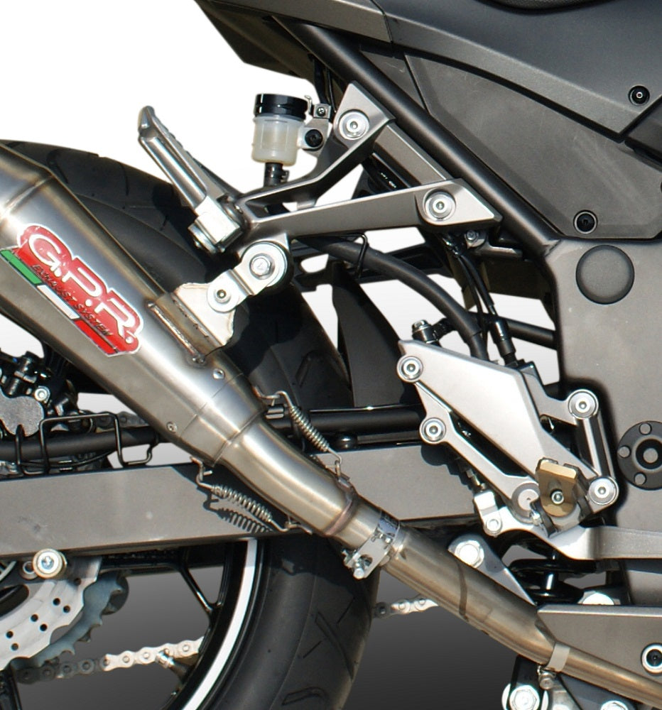 GPR Exhaust System Kawasaki Z300 2014-2017, Powercone Evo, Slip-on Exhaust Including Removable DB Killer and Link Pipe