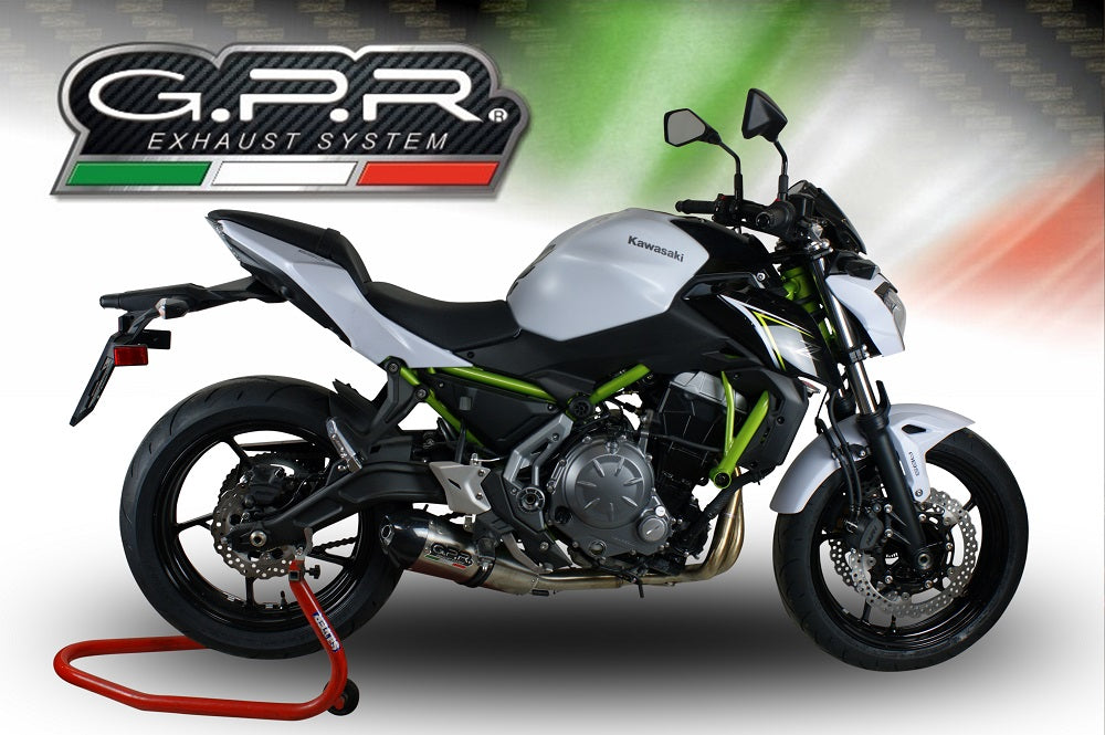 GPR Exhaust System Kawasaki Z650 ER 650 H 2021-2023, Gpe Ann. Titanium, Full System Exhaust, Including Removable DB Killer