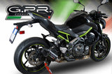 GPR Exhaust System Kawasaki Z900E ZR900B 2017-2020, Furore Evo4 Nero, Slip-on Exhaust Including Removable DB Killer and Link Pipe