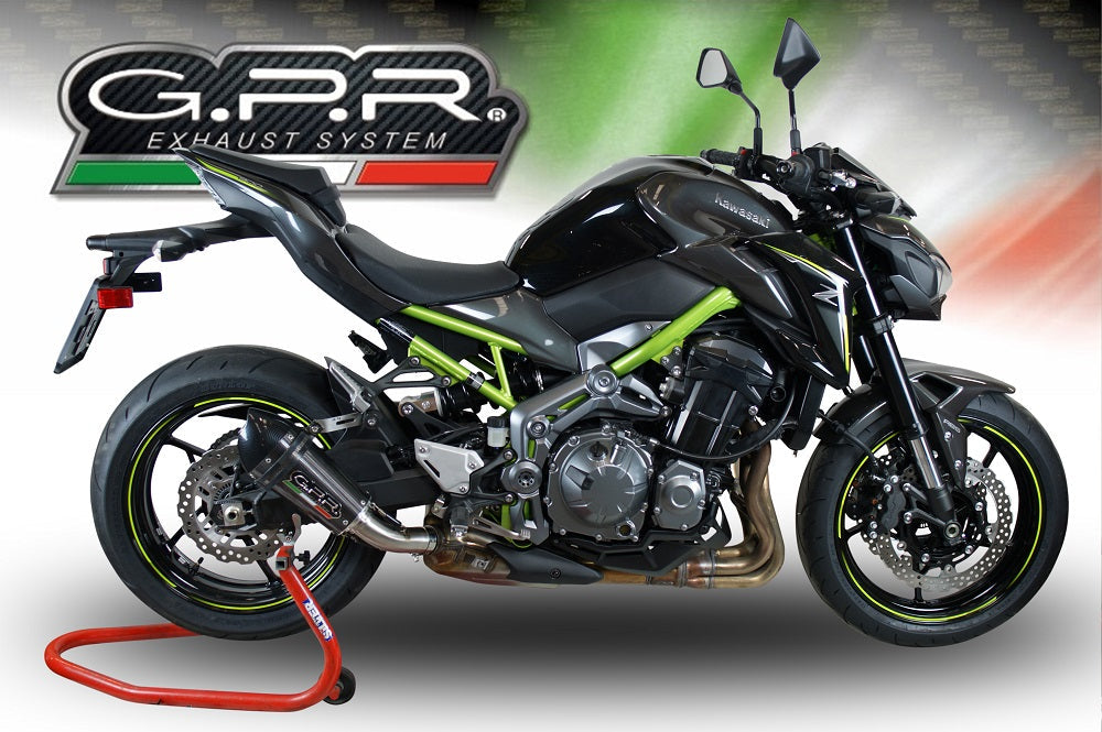 GPR Exhaust System Kawasaki Z900E ZR900B 2017-2020, GP Evo4 Titanium, Slip-on Exhaust Including Removable DB Killer and Link Pipe