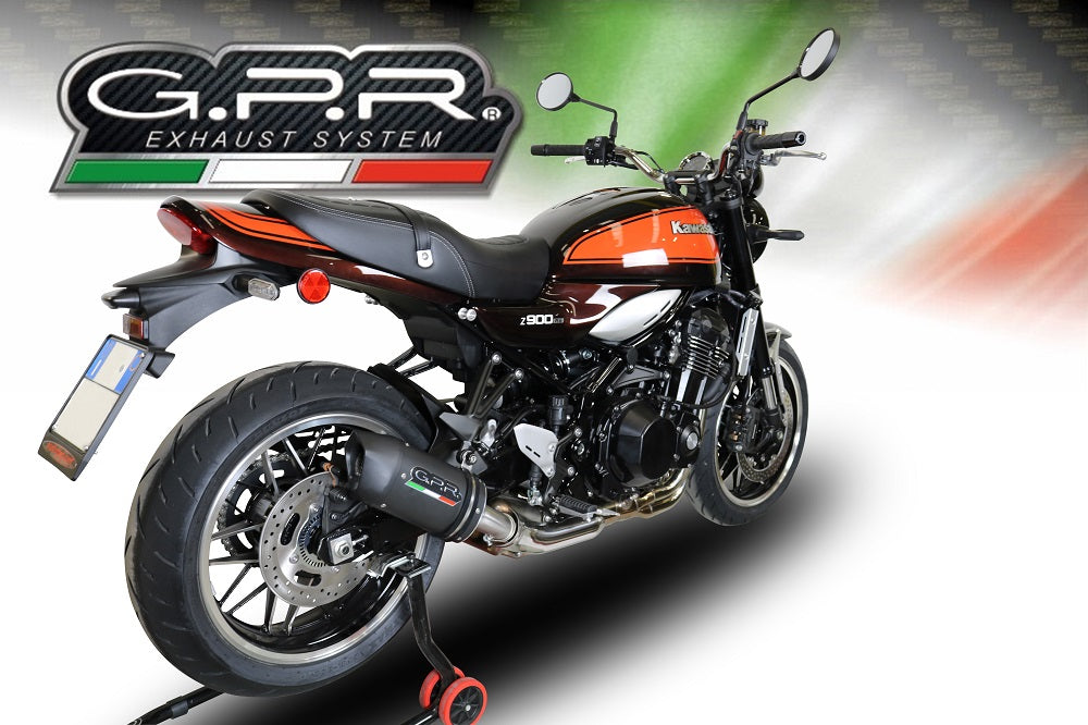 GPR Exhaust System Kawasaki Z900RS ZR900C 2021-2023, Furore Evo4 Nero, Slip-on Exhaust Including Removable DB Killer and Link Pipe