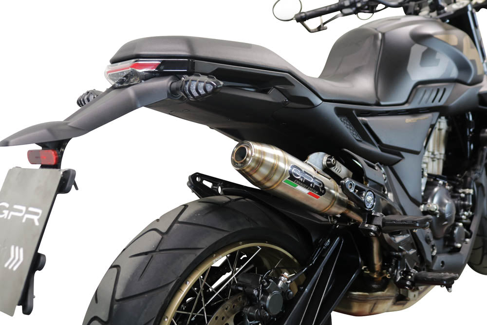 GPR Exhaust Zontes 350 GK 2022-2023, Deeptone Inox, Slip-on Exhaust Including Removable DB Killer and Link Pipe