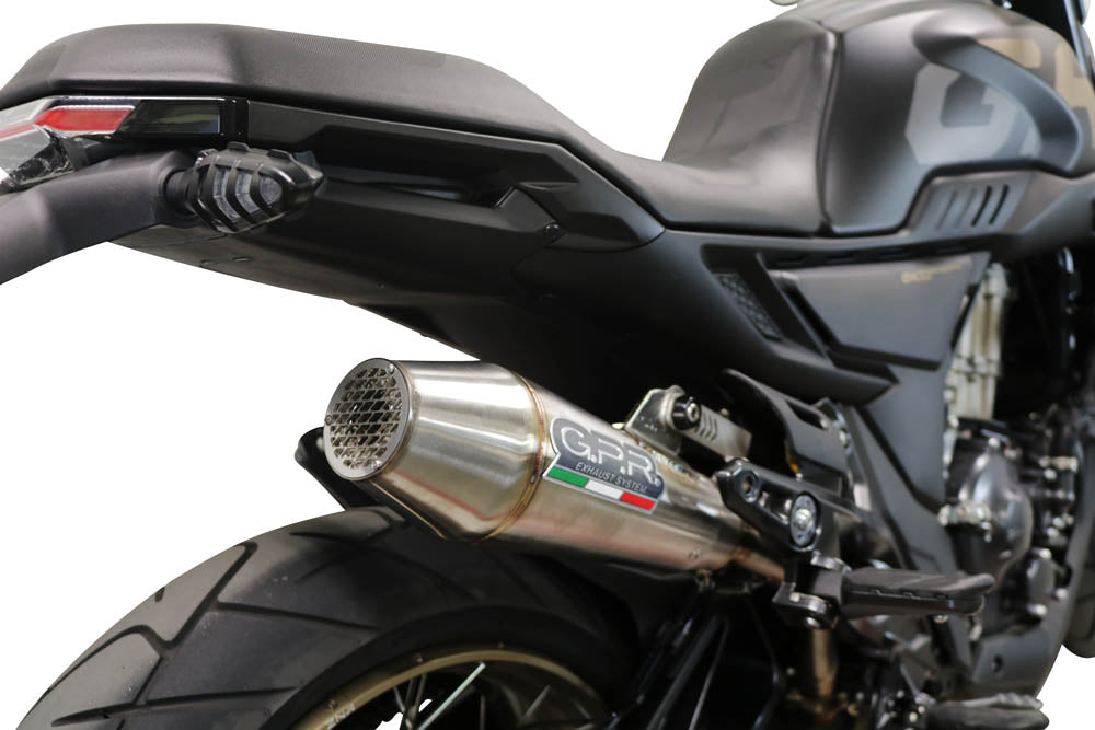 GPR Exhaust Zontes 350 R1 2022-2023, Ultracone, Slip-on Exhaust Including Removable DB Killer and Link Pipe