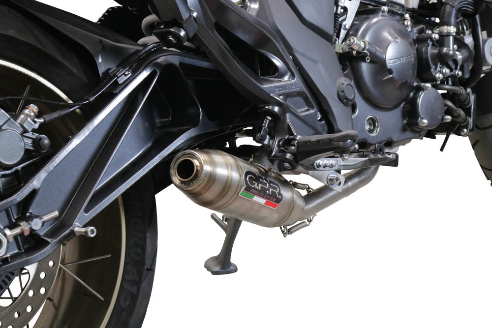 GPR Exhaust System Zontes 350 R1 2022-2023, Deeptone Inox, Full System Exhaust, Including Removable DB Killer