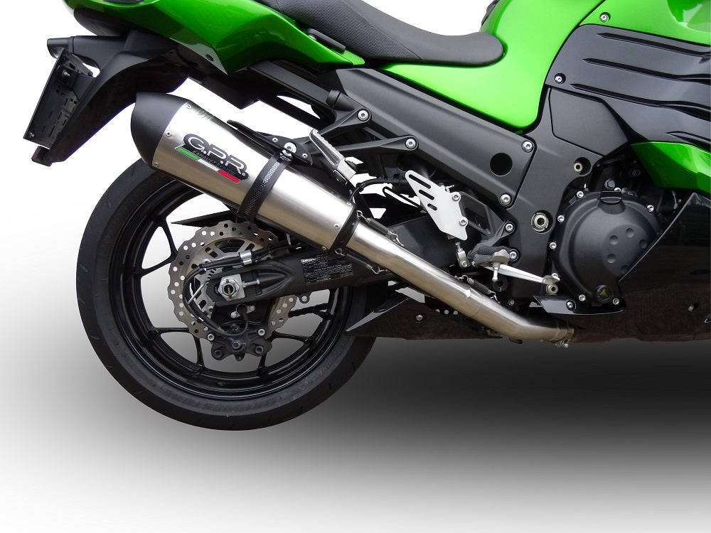 GPR Exhaust System Kawasaki ZZR1400 2017-2020, GP Evo4 Titanium, Dual slip-on Including Removable DB Killers and Link Pipes