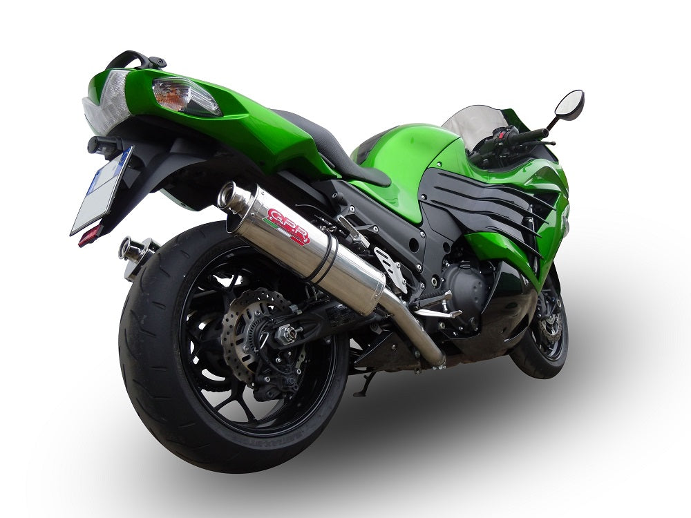 GPR Exhaust System Kawasaki ZZR1400 2012-2016, Trioval, Dual slip-on Including Removable DB Killers and Link Pipes