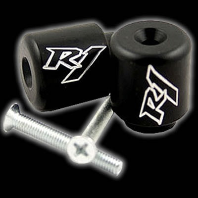 engraved r1 bar ends black