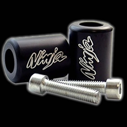 Engraved "Ninja" Bar Ends - Most Kawasaki Ninjas - Black