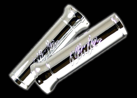 ninja engraved chrome grips