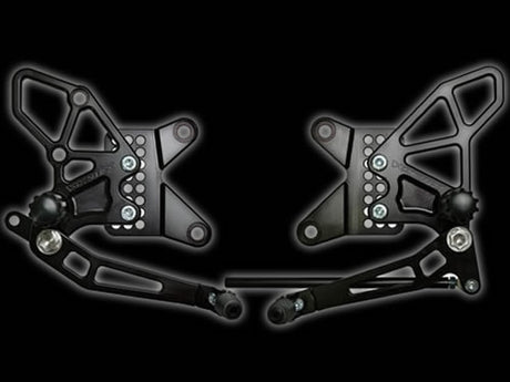 Vortex Rearsets Black Kawasaki ZX-6R 2009-2012 RS415K