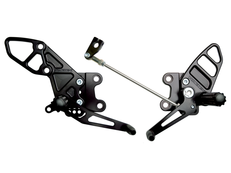 Vortex Rearsets Black Kawasaki ZX-14R ZX14R ZX14 2006-2011 2012 2013 2014 2015 2016 2017 2018 2019 2020 2021 2022 RS441K Sixty