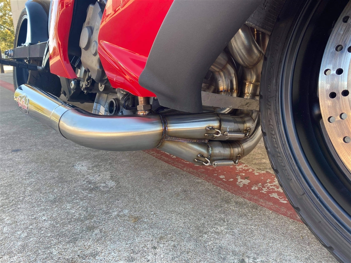 Kawasaki ZX10R 2011-2020 Polished Slash Sidewinder Race Exhaust by Voodoo